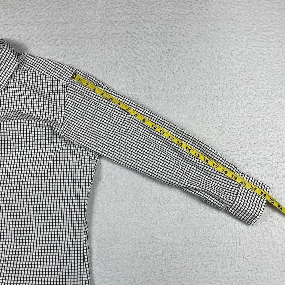 Polo Ralph Lauren Tyler Tab Shirt Mens 16-32‎ Black White Grid Check Button Down
